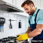 전기기사와 전기공사기사의 차이점 - A professional male electrician, wearing a neat, clean work uniform consisting of sturdy pants and a...