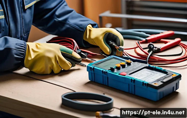 전기기사 실기시험 준비법 - A professional electrician in a modern Brazilian residential setting, wearing appropriate safety gea...